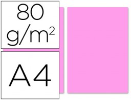 100h papel fotocopiadora Liderpapel A4 80g/m² color rosa